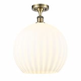 White Venetian 1 Light Semi Flush Mount by Innovations - 516-1C-G1217-14