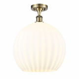 White Venetian 1 Light Semi Flush Mount by Innovations - 516-1C-G1217-14