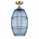 Vaz 1 Light 10 Inch Wide Industrial Semi Flush Mount by Innovations - 516-1C-G557-10