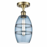 Vaz 1 Light 5.88 Inch Wide Industrial Semi Flush Mount by Innovations - 516-1C-G557-6