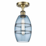 Vaz 1 Light 5.88 Inch Wide Industrial Semi Flush Mount by Innovations - 516-1C-G557-6