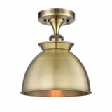 Adirondack 1 Light 8.5 Inch Wide Art Deco Semi Flush Mount by Innovations - 516-1C