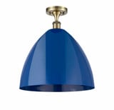 Plymouth Dome 1 Light 16 Inch Wide Semi Flush Mount by Innovations - 516-1C-PLYM-16