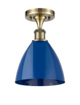 Plymouth Dome 1 Light 7.5 Inch Wide Steel Semi Flush Mount by Innovations - 516-1C-PLYM-75