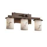 Lumenaria Dakota 3 Light Cylinder Flat Rim Vanity Light by Justice Design - FAL-8773-10