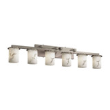 Lumenaria Dakota 6 Light Cylinder Flat Rim Vanity Light by Justice Design - FAL-8786-10
