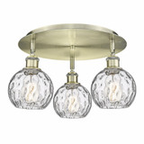 Athens Water Glass 3 Light 17.63 Inch Wide Flush Mount by Innovations - 516-3C-G1215-6