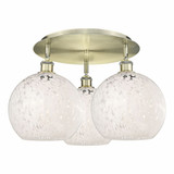 White Mouchette 3 Light 21.75 Inch Wide Flush Mount by Innovations - 516-3C-G1216-10