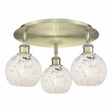 White Mouchette 3 Light 17.75 Inch Wide Flush Mount by Innovations - 516-3C-G1216-6