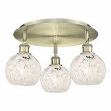 White Mouchette 3 Light 17.75 Inch Wide Flush Mount by Innovations - 516-3C-G1216-6