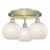 White Mouchette 3 Light 19.75 Inch Wide Flush Mount by Innovations - 516-3C-G1216-8