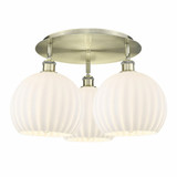 White Venetian 3 Light 21.75 Inch Wide Flush Mount by Innovations - 516-3C-G1217-10