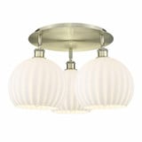 White Venetian 3 Light 21.75 Inch Wide Flush Mount by Innovations - 516-3C-G1217-10