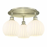 White Venetian 3 Light 19.75 Inch Wide Flush Mount by Innovations - 516-3C-G1217-8