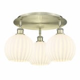 White Venetian 3 Light 19.75 Inch Wide Flush Mount by Innovations - 516-3C-G1217-8