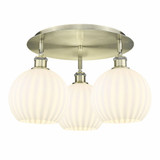 White Venetian 3 Light 19.75 Inch Wide Flush Mount by Innovations - 516-3C-G1217-8