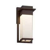 Fusion Pacific 14WLED Opal Glass Small Outdoor Wall Mount by Justice Design - FSN-7541W-OPAL