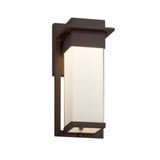 Fusion Pacific 14WLED Opal Glass Small Outdoor Wall Mount by Justice Design - FSN-7541W-OPAL