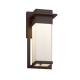Fusion Pacific 14WLED Opal Glass Small Outdoor Wall Mount by Justice Design - FSN-7541W-OPAL