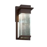Fusion Pacific 14WLED Rain Glass Small Outdoor Wall Mount by Justice Design - FSN-7541W-RAIN