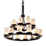 Lumenaria Dakota 21 Light 2 Tier Chandelier by Justice Design FAL-8767-12 - FAL-8767-12