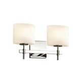 Fusion Union 2 Light Oval Opal Glass Vanity Light by Justice Design - FSN-8412-30-OPAL