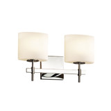 Fusion Union 2 Light Oval Opal Glass Vanity Light by Justice Design - FSN-8412-30-OPAL