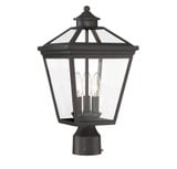 Ellijay 3 Light Outdoor Post Lantern 17.5 inches tall by 9 by Savoy House - 5-147