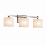 Fusion Tetra 3 Light Oval Opal Glass Vanity Light by Justice Design - FSN-8423-30-OPAL
