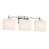 Fusion Tetra 3 Light Rectangle Opal Glass Vanity Light by Justice Design - FSN-8423-55-OPAL