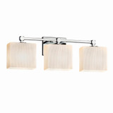 Fusion Tetra 3 Light Rbon Glass Vanity Light by Justice Design - FSN-8423-55-RBON