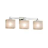 Fusion Regency 3 Light Weve Glass Vanity Light by Justice Design - FSN-8433-55-WEVE