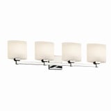 Fusion Regency 4 Light Oval Opal Glass Vanity Light by Justice Design - FSN-8434-30-OPAL