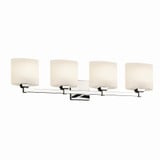 Fusion Regency 4 Light Oval Opal Glass Vanity Light by Justice Design - FSN-8434-30-OPAL