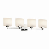 Fusion Regency 4 Light Oval Opal Glass Vanity Light by Justice Design - FSN-8434-30-OPAL