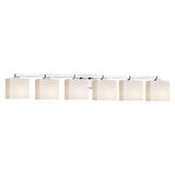 Fusion Regency 6 Light Rectangle Opal Glass Vanity Light by Justice Design - FSN-8436-55-OPAL