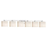 Fusion Regency 6 Light Rectangle Opal Glass Vanity Light by Justice Design - FSN-8436-55-OPAL