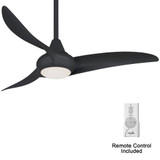 Light Wave 44 Inch 3 Blade Ceiling Fan with Light Kit by Minka Aire - F845