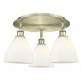 Bristol Glass 3 Light 19.25 Inch Wide Flush Mount by Innovations - 516-3C-GBD-75