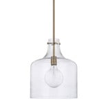 1 Light Seeded Glass Medium Pendant by Homeplace - 325712