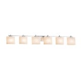 Fusion Era 6 Light Oval Opal Glass Vanity Light by Justice Design - FSN-8446-30-OPAL