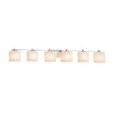 Fusion Era 6 Light Oval Opal Glass Vanity Light by Justice Design - FSN-8446-30-OPAL