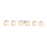 Fusion Era 6 Light Oval Opal Glass Vanity Light by Justice Design - FSN-8446-30-OPAL