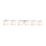 Fusion Era 6 Light Rectangular Opal Glass Vanity Light by Justice Design - FSN-8446-55-OPAL