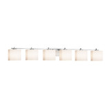 Fusion Era 6 Light Rectangular Opal Glass Vanity Light by Justice Design - FSN-8446-55-OPAL
