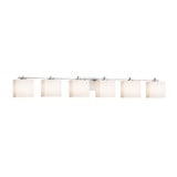 Fusion Era 6 Light Rectangular Opal Glass Vanity Light by Justice Design - FSN-8446-55-OPAL
