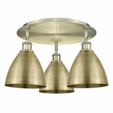 Ballston Dome 3 Light 19.25 Inch Wide Flush Mount by Innovations - 516-3C-MBD-75