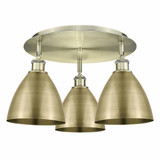 Ballston Dome 3 Light 19.25 Inch Wide Flush Mount by Innovations - 516-3C-MBD-75