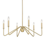 Kennedy 6 Light Large Chandelier by Golden - 3690-6