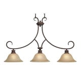 Lancaster 3 Light Oversized Linear Island Chandelier by Golden - 6005-10